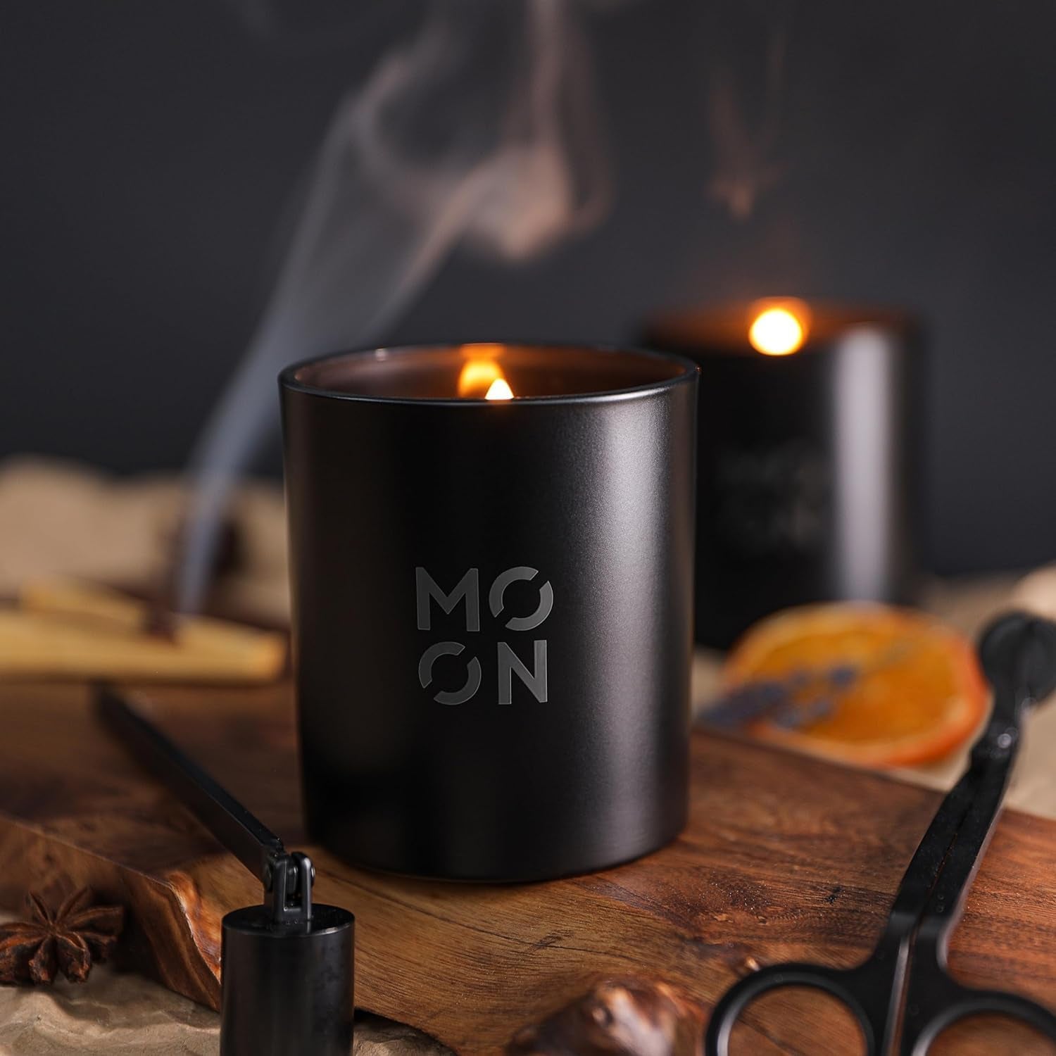 Scented Candles for Men & Women by  | Wood Wick Candles | Soy Wax Candles Non Toxic | Cedar Candle | Scented Candles | Cedar & Leaf Sage Mens Candle |