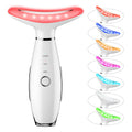 7 Color Neck Face Massager Tool, Facial Massager for Skin Care at Home, Face Sculpting Tool with Thermals, Vibration (White)