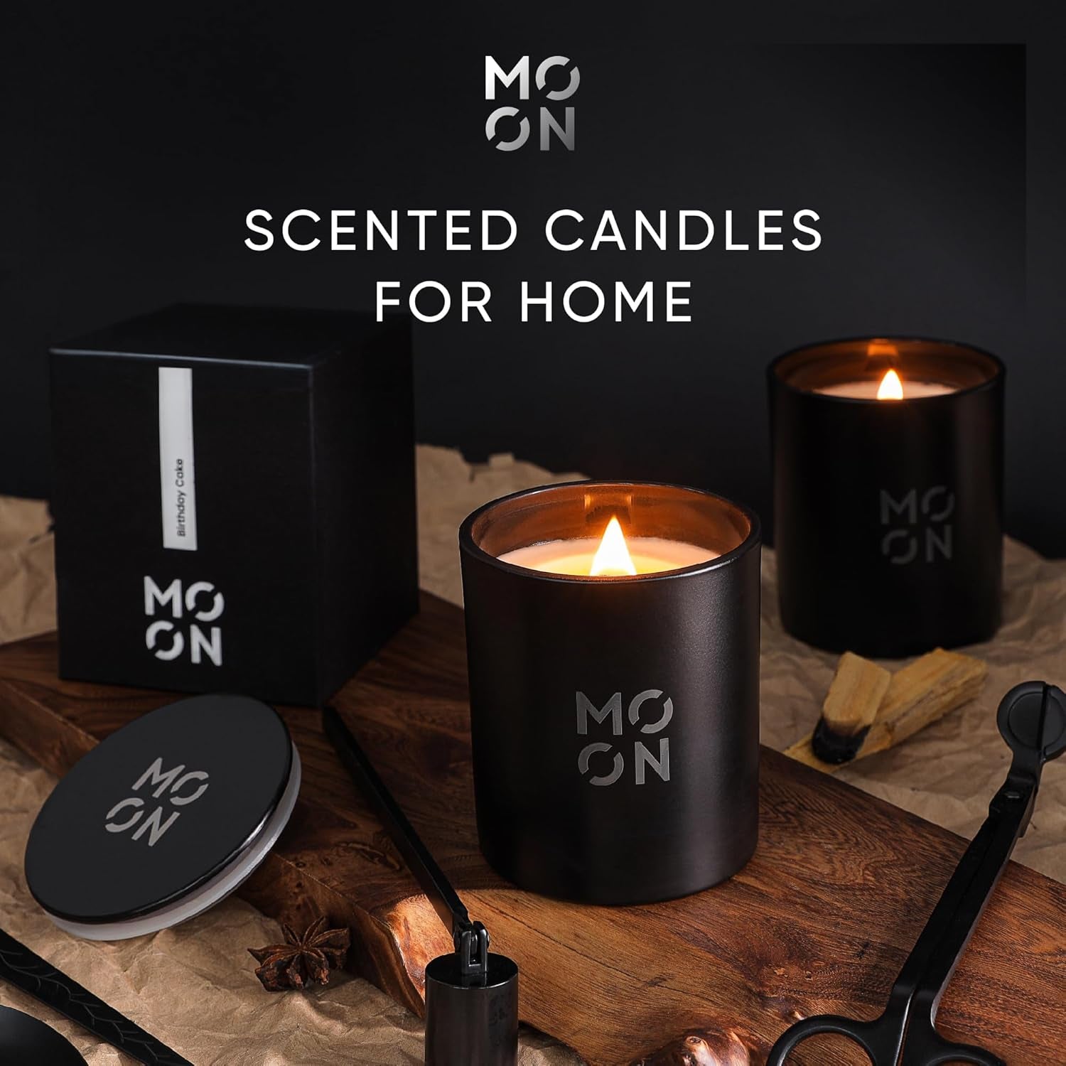 Scented Candles for Men & Women by  | Wood Wick Candles | Soy Wax Candles Non Toxic | Cedar Candle | Scented Candles | Cedar & Leaf Sage Mens Candle |
